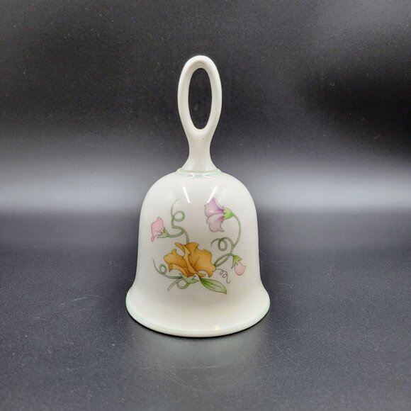 Vintage Sadler England Bell Sweet Pea Flower Porcelain Retro Floral Flowers Read - Picture 3 of 11